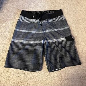 Men's HIC Black and Gray Swim Shorts Size 33